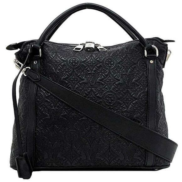 Louis Vuitton Ixia PM Black Silver Noir Monogram Shoulder Bag - Picture 1 of 9